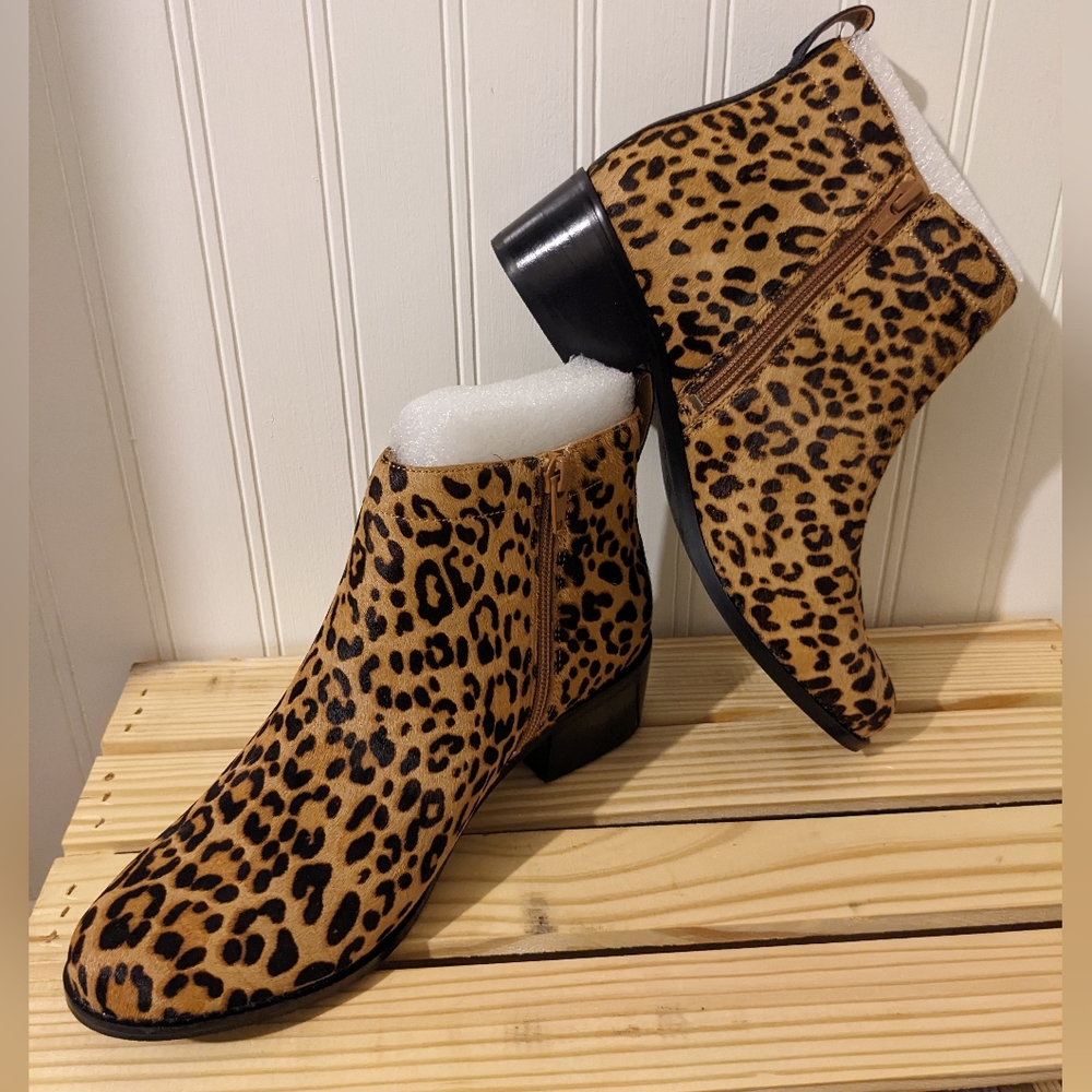 Vionic Clara Leopard Ankle Boots NTW